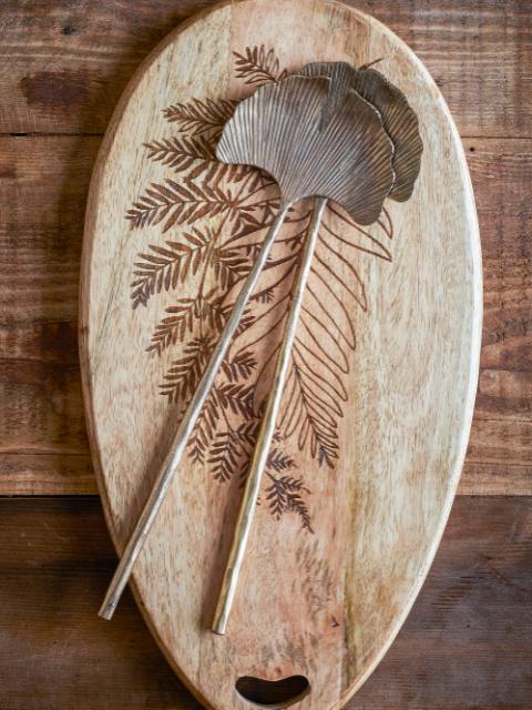 Lyas Salad Servers, Brass, Metal