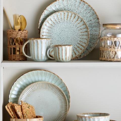 Fleur Assiette, Nature, Grès