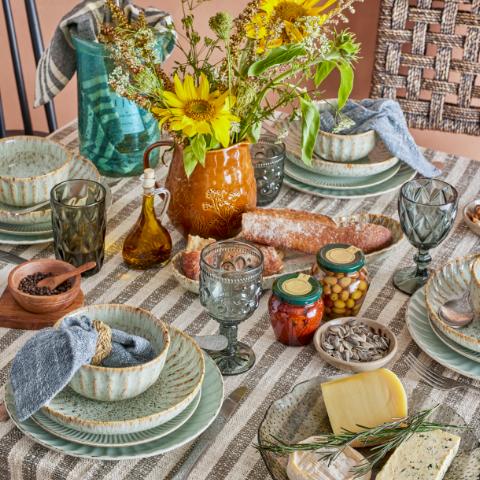 Fleur Assiette de service, Nature, Grès