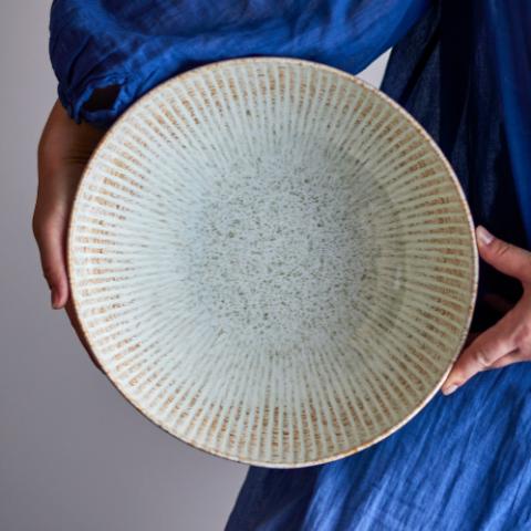 Fleur Bowl, Nature, Stoneware