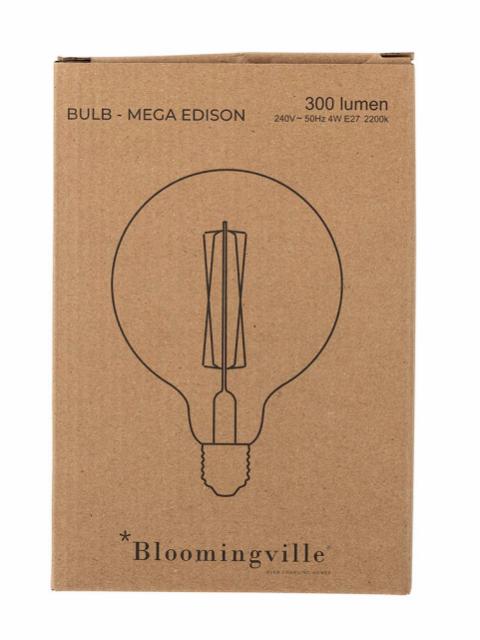 Mega Edison LED-Glühbirne, Klar, Glas