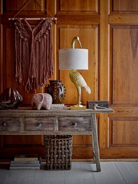 Heron Table lamp, Gold, Polyresin