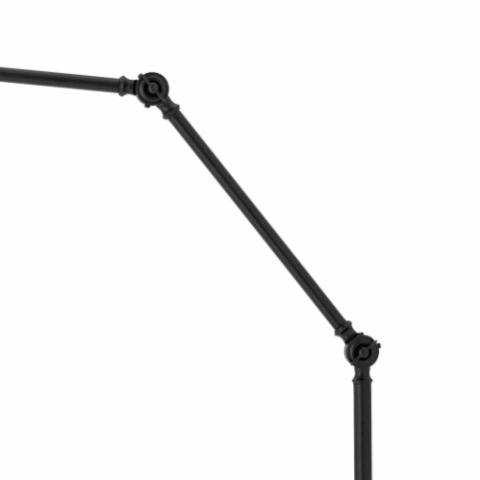 Barca Floor Lamp, Black, Metal