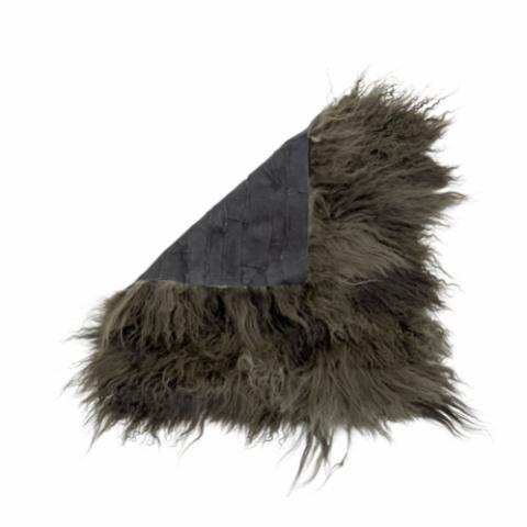 Hilma Galette de siège, Verte, Lambskin Tibetian