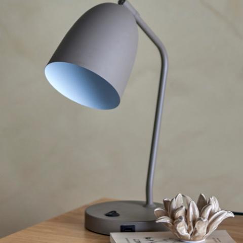 Lemar Lampe de table, Gris, Métal