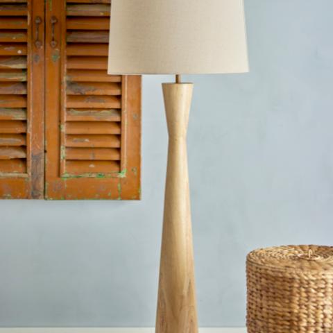 Leonor Lampadaire, Nature, Bois d'hévéa