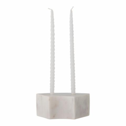 Florida Candle Holder, White, Marble