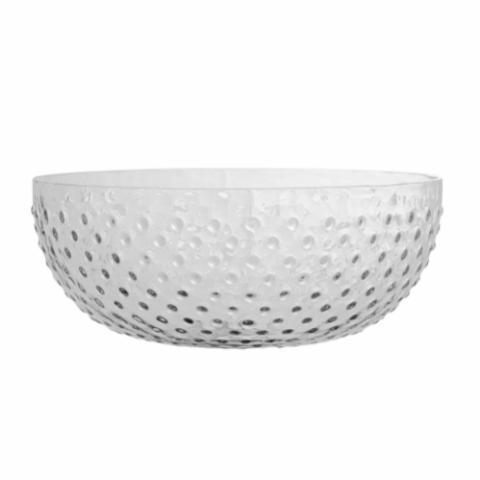 Justina Bowl, Clear, Recycled Glass