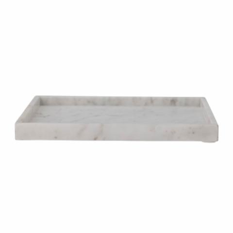 Majsa Tray, White, Marble