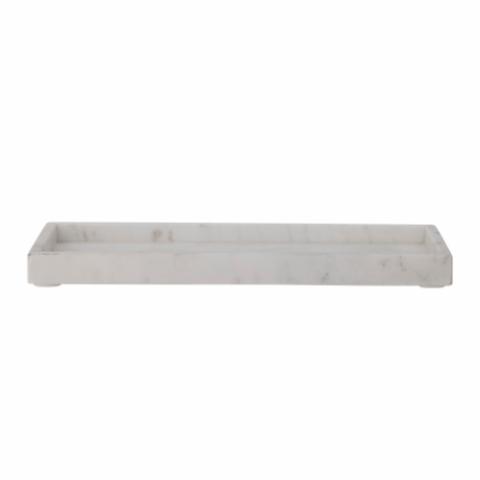 Majsa Tray, White, Marble