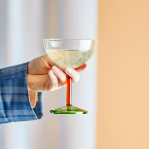 Martine Verre à cocktail, Multicolore, Verre