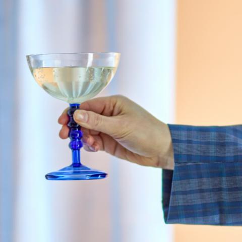 Noemi Verre à cocktail, Blue, Verre