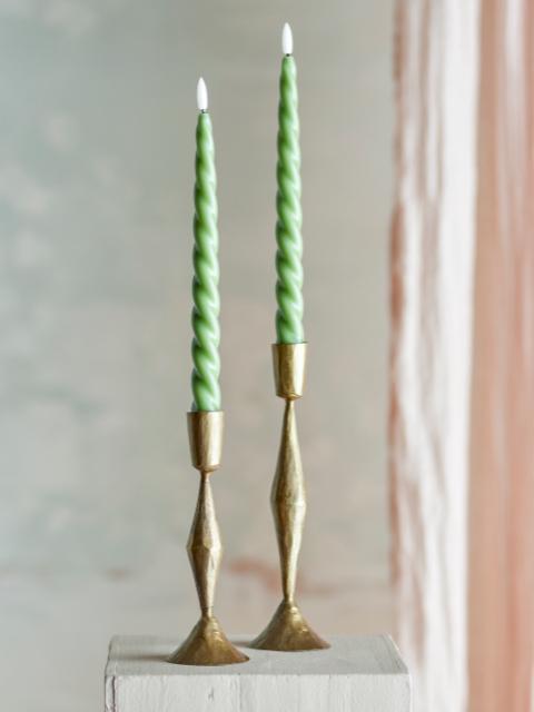 Ponza LED Candle, Green, Paraffin