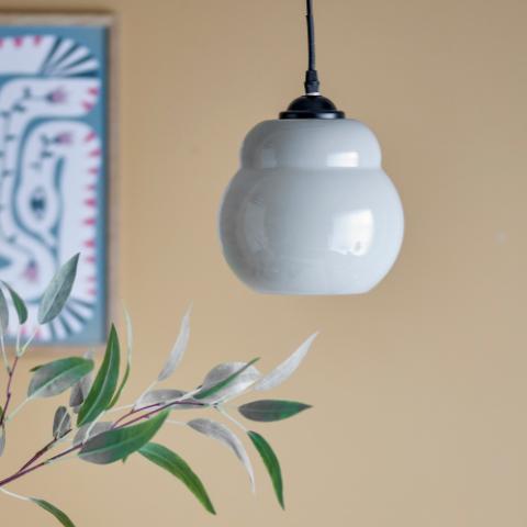 Motella Lampe à suspension, Gris, Verre