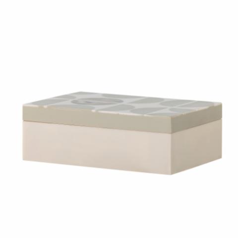 Kabela Box w/Lid, Grey, Resin