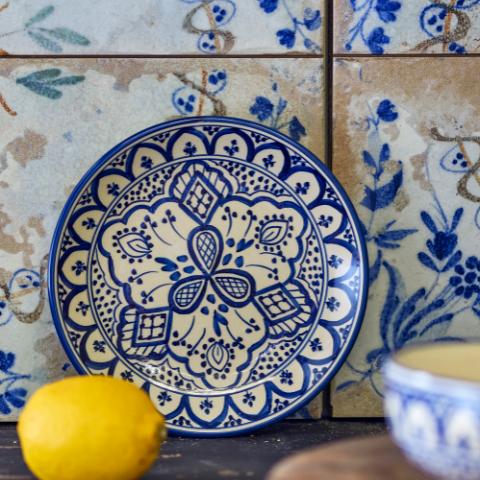 Karlie Assiette, Blue, Grès