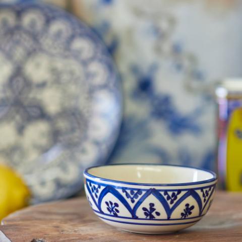 Karlie Bowl, Blue, Stoneware