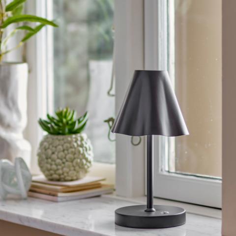 Lianna Portable Lampe, Rechargeable, Black, Metal