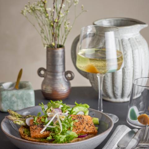 Sandrine Assiette Creuse, Gris, Grès