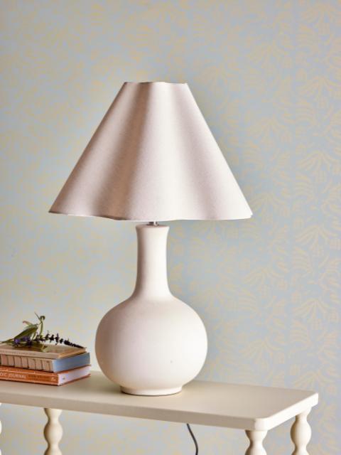 Heide Bordlampe, Hvid, Stentøj