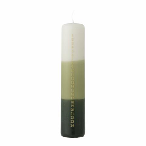 Dip Dye Candle, Green, Paraffin