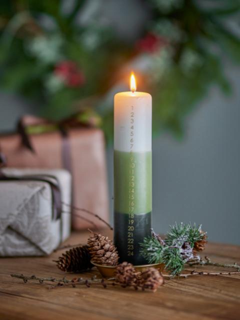 Dip Dye Candle, Green, Paraffin