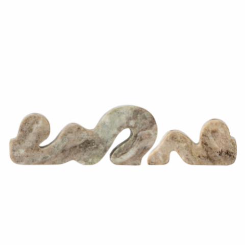Liabella Candle Holder, Grey, Marble