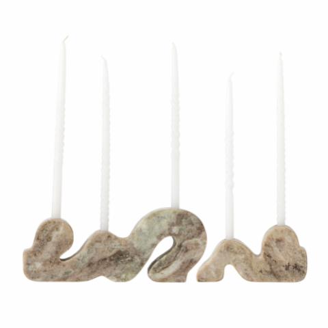 Liabella Candle Holder, Nature, Marble
