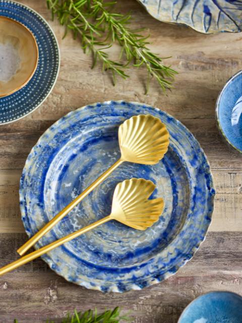 Loreta Salatbesteck, Gold, Edelstahl