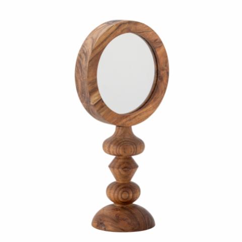 Malukka Miroir de table, Marron, Acacia