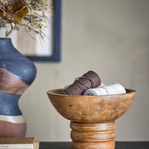 Nanuka Pedestal Bowl, Nature, FSC 100%® Mango