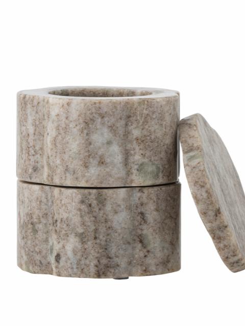 Nezli Gefäß mit Deckel, Natur, Marmor