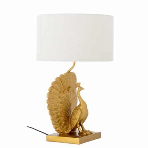 Peacock Table lamp, Gold, Polyresin