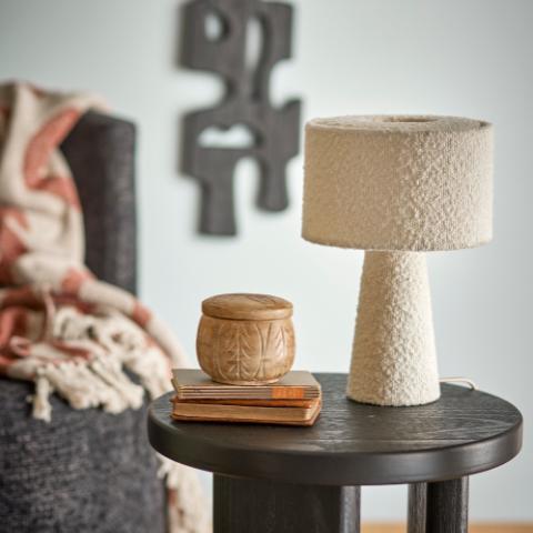 Emmie Lampe de table, Blanc, Polyester