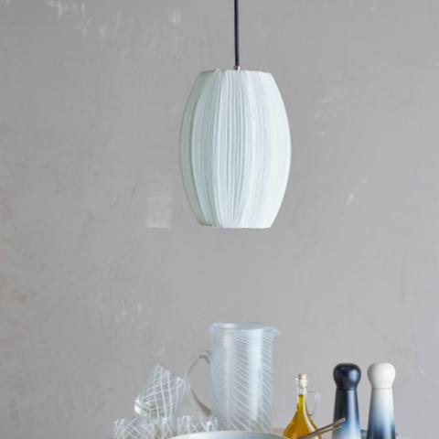 Pica Lampe à suspension, Blanc, Polyester