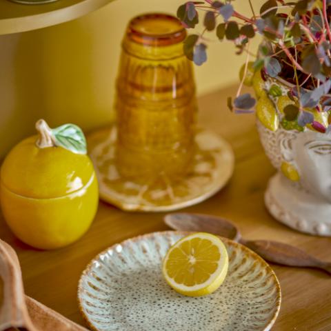 Fleur Assiette, Nature, Grès