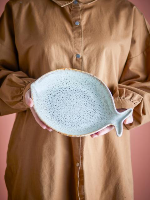 Fleur Serving Plate, Nature, Stoneware