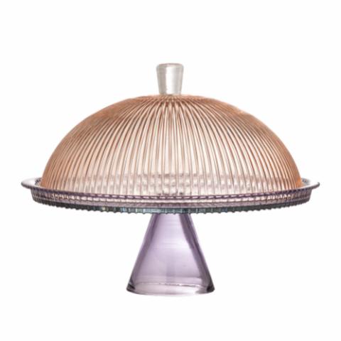 Tayo Cake Tray w/Dome, Multi, Glass