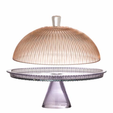 Tayo Cake Tray w/Dome, Multicolore, Verre