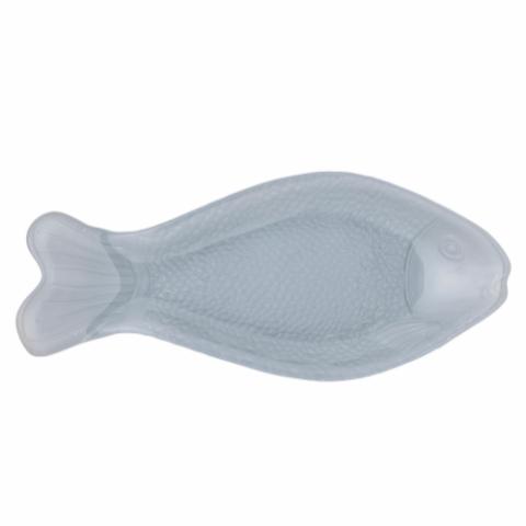 Yuna Servierplatte, Grau, Glas