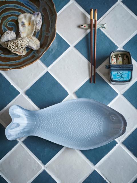 Yuna Tray, Grey, Glass