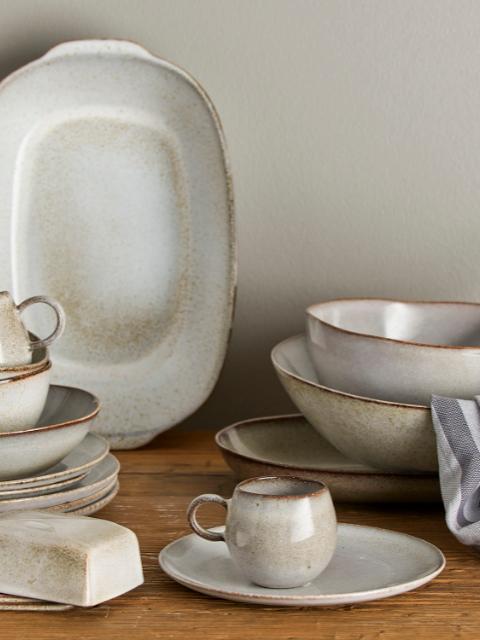 Sandrine Breakfast Set, Nature, Stoneware