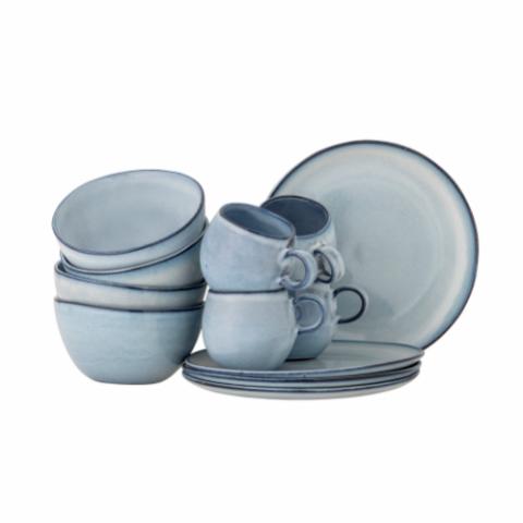Sandrine Breakfast Set, Blue, Stoneware