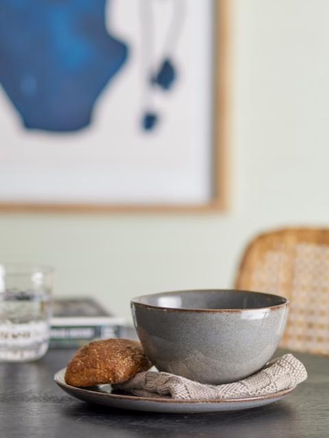 Sandrine Breakfast Set, Grey, Stoneware