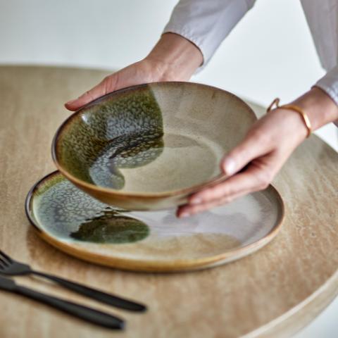 Jules Assiette Creuse, Verte, Grès