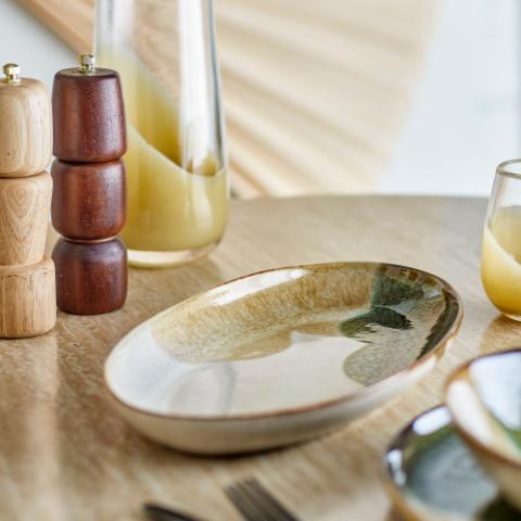 Jules Assiette de service, Verte, Grès