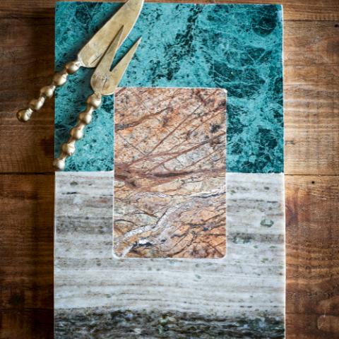Ketil Planche à découper, Verte, Marbre