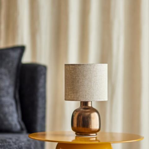 Agni Lampe de table, Bronze, Grès