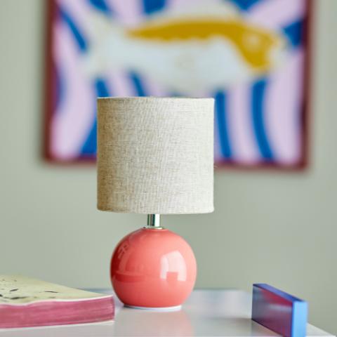 Valdis Lampe de table, Rose, Grès