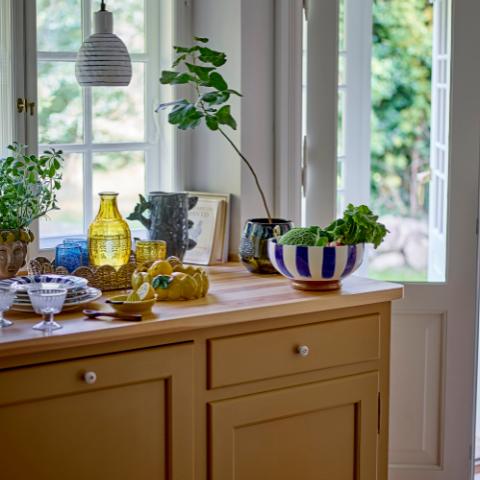 Elga Lampe à suspension, Blanc, Grès